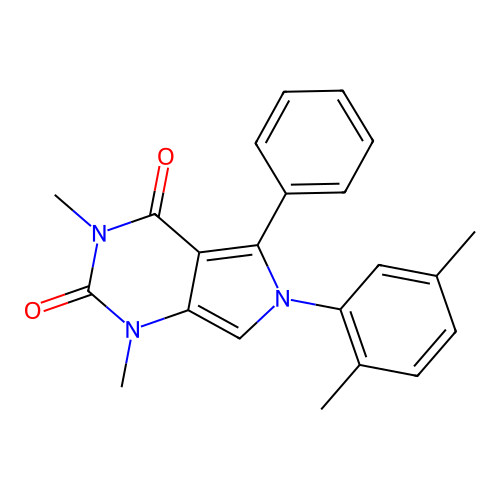 6-(2,5-dimethylphenyl)-1,3-dimethyl-5-phenyl-1H-pyrrolo[3,4-d]pyrimidine-2,4(3H,6H)-dione structure