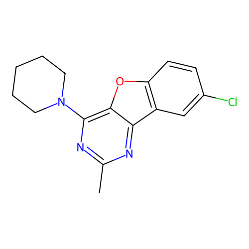 8-Chloro-2-methyl-4-(piperidin-1-yl)[1]benzofuro[3,2-d]pyrimidine structure