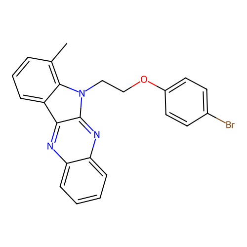 1-Bromo-4-[2-(4-methylindolo[2,3-b]quinoxalin-5-yl)ethoxy]benzene structure