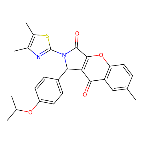 2-(4,5-dimethyl-1,3-thiazol-2-yl)-7-methyl-1-(4-propan-2-yloxyphenyl)-1H-chromeno[2,3-c]pyrrole-3,9-dione structure
