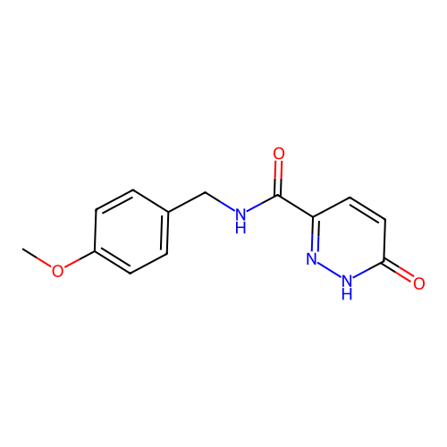 N-[(4-methoxyphenyl)methyl]-6-oxo-1H-pyridazine-3-carboxamide structure