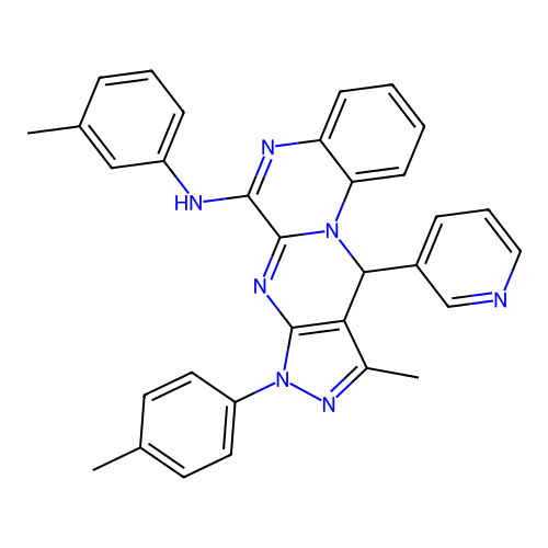 C32H27N7 structure