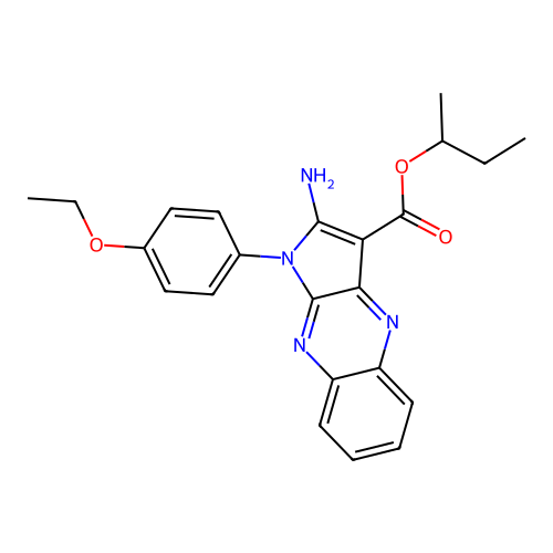 Butan-2-yl 2-amino-1-(4-ethoxyphenyl)pyrrolo[3,2-b]quinoxaline-3-carboxylate structure