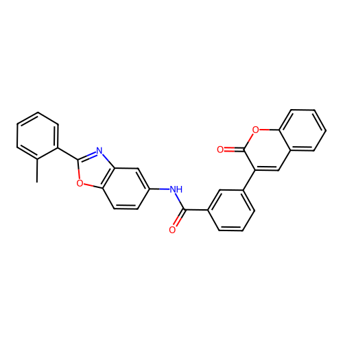 N-[2-(2-methylphenyl)-1,3-benzoxazol-5-yl]-3-(2-oxo-2H-chromen-3-yl)benzamide structure