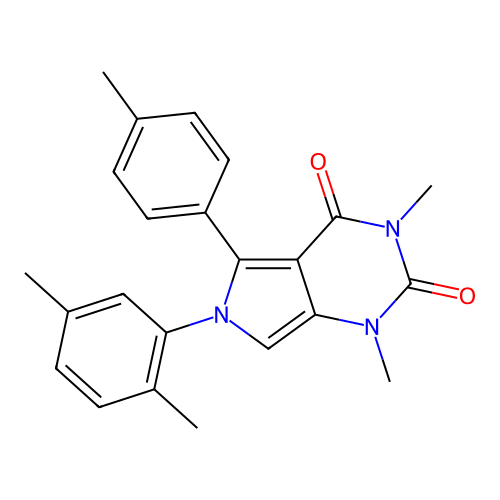 6-(2,5-dimethylphenyl)-1,3-dimethyl-5-(4-methylphenyl)pyrrolo[3,4-d]pyrimidine-2,4-dione structure