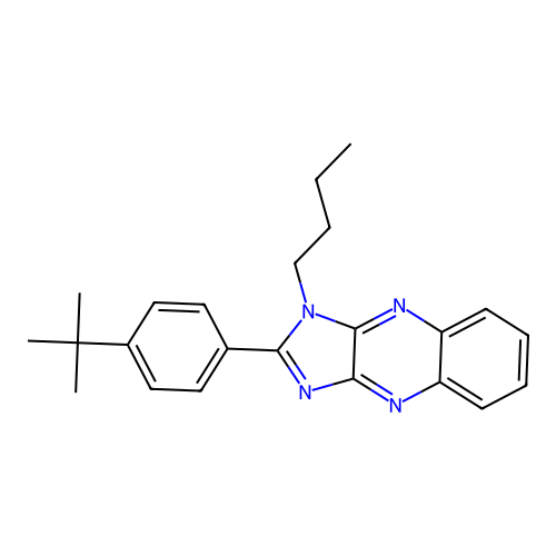 1-butyl-2-(4-tert-butylphenyl)-1H-imidazo[4,5-b]quinoxaline structure