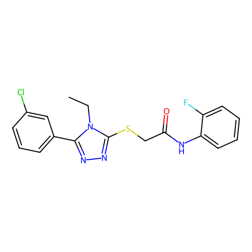 C18H16ClFN4OS structure