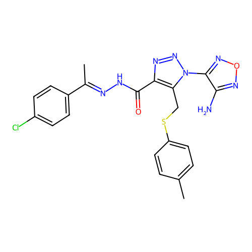 C21H19ClN8O2S structure