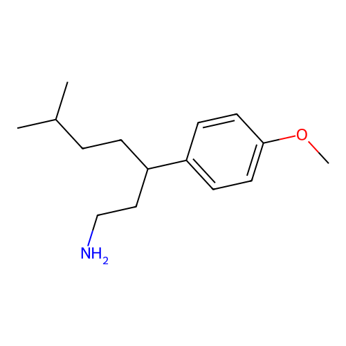 3-(4-Methoxyphenyl)-6-methylheptan-1-amine structure