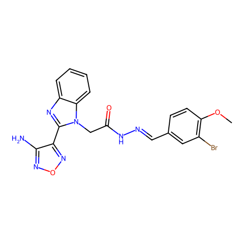 C19H16BrN7O3 structure