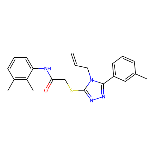 N-(2,3-dimethylphenyl)-2-{[5-(3-methylphenyl)-4-(prop-2-en-1-yl)-4H-1,2,4-triazol-3-yl]sulfanyl}acetamide structure