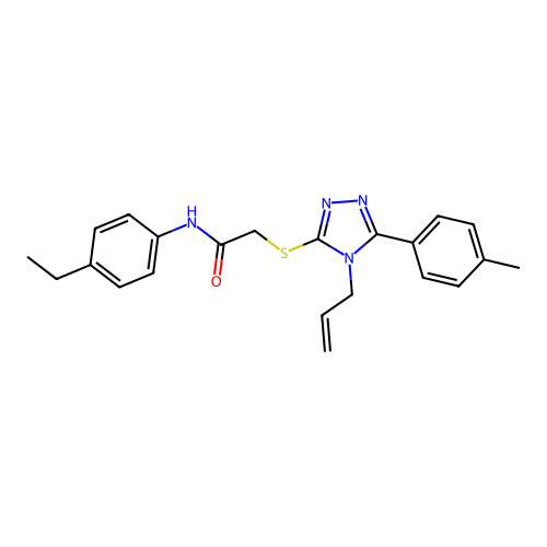 N-(4-ethylphenyl)-2-{[5-(4-methylphenyl)-4-(prop-2-en-1-yl)-4H-1,2,4-triazol-3-yl]sulfanyl}acetamide structure