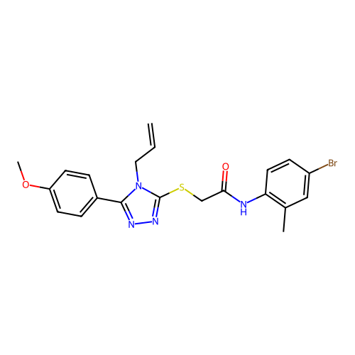N-(4-bromo-2-methylphenyl)-2-{[5-(4-methoxyphenyl)-4-(prop-2-en-1-yl)-4H-1,2,4-triazol-3-yl]sulfanyl}acetamide structure