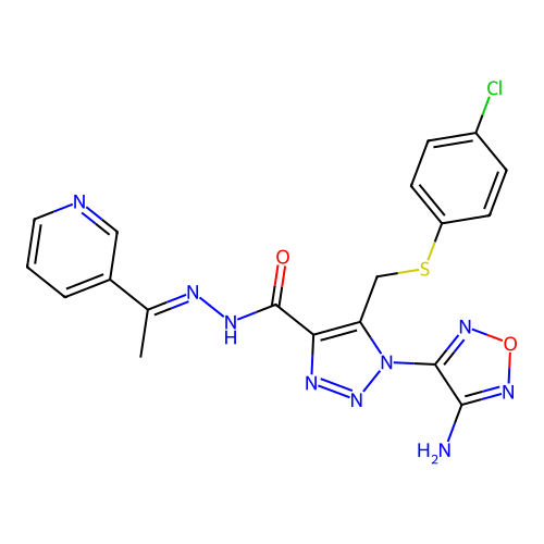 C19H16ClN9O2S structure