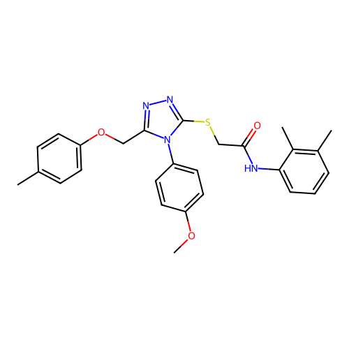 N-(2,3-dimethylphenyl)-2-((4-(4-methoxyphenyl)-5-((p-tolyloxy)methyl)-4H-1,2,4-triazol-3-yl)thio)acetamide structure