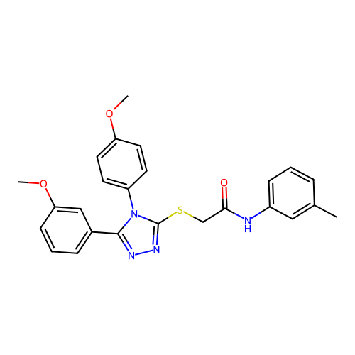 2-{[5-(3-methoxyphenyl)-4-(4-methoxyphenyl)-4H-1,2,4-triazol-3-yl]sulfanyl}-N-(3-methylphenyl)acetamide structure