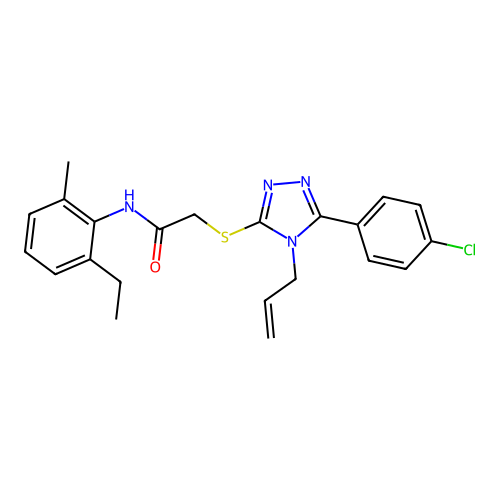 C22H23ClN4OS structure