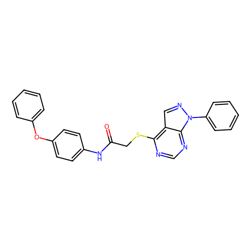 N-(4-phenoxyphenyl)-2-((1-phenyl-1H-pyrazolo[3,4-d]pyrimidin-4-yl)thio)acetamide structure