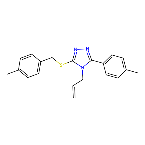 5-(4-Methylphenyl)-3-[(4-methylphenyl)methylthio]-4-prop-2-enyl-1,2,4-triazole structure