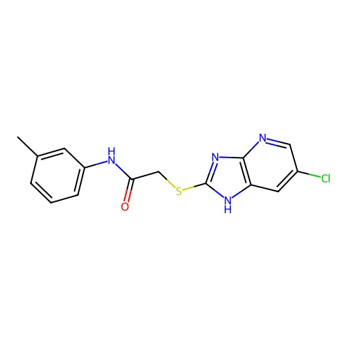 2-[(6-氯-1H-咪唑并[4,5-b]吡啶-2-基)硫基]-N-(3-甲基苯基)乙酰胺 structure