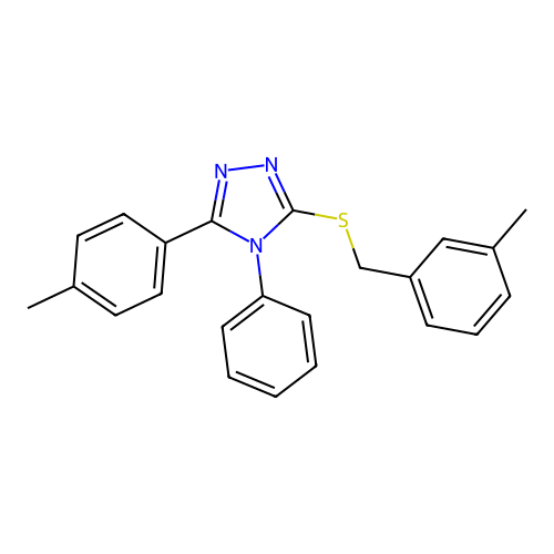 5-(4-Methylphenyl)-3-[(3-methylphenyl)methylthio]-4-phenyl-1,2,4-triazole structure