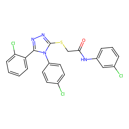 C22H15Cl3N4OS structure