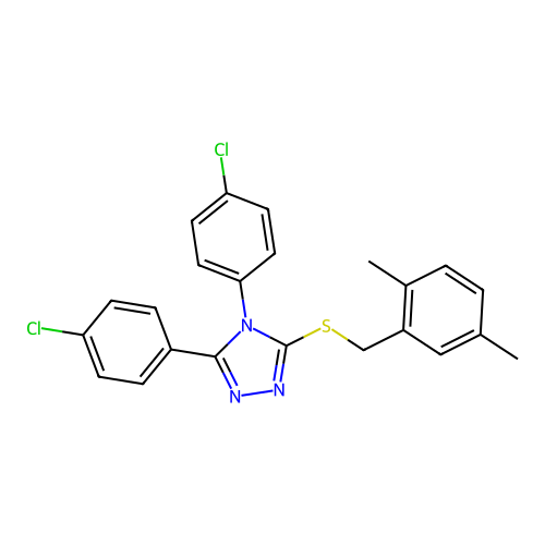 4,5-Bis(4-chlorophenyl)-3-[(2,5-dimethylphenyl)methylthio]-1,2,4-triazole structure
