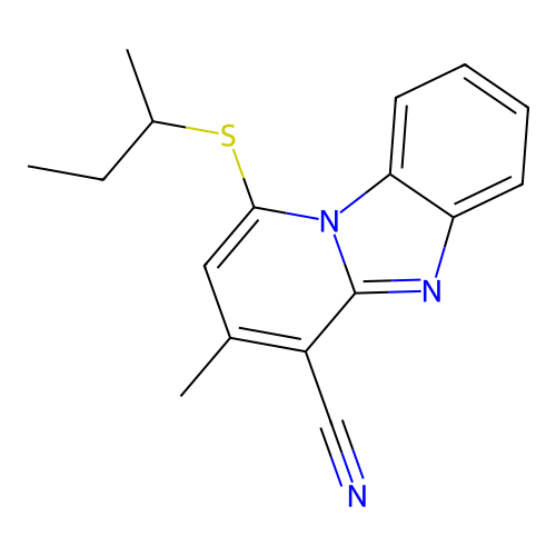 1-(Butan-2-ylsulfanyl)-3-methylpyrido[1,2-a]benzimidazole-4-carbonitrile structure