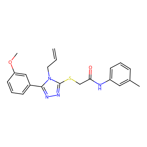 2-{[5-(3-methoxyphenyl)-4-(prop-2-en-1-yl)-4H-1,2,4-triazol-3-yl]sulfanyl}-N-(3-methylphenyl)acetamide structure