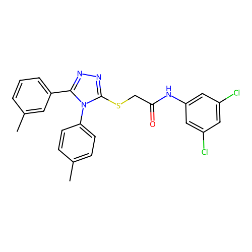 N-(3,5-dichlorophenyl)-2-{[5-(3-methylphenyl)-4-(4-methylphenyl)-4H-1,2,4-triazol-3-yl]sulfanyl}acetamide structure