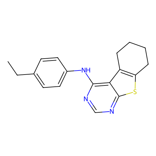 N-(4-ethylphenyl)-5,6,7,8-tetrahydro[1]benzothieno[2,3-d]pyrimidin-4-amine structure