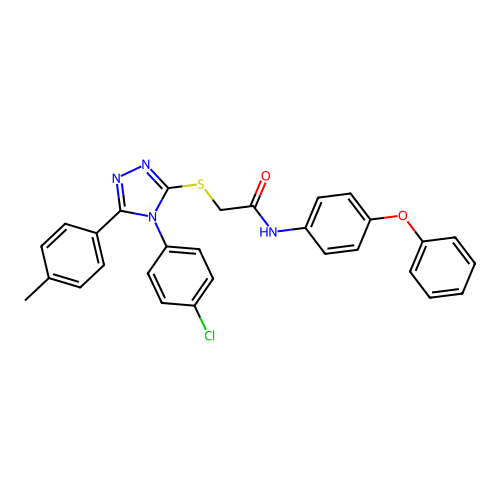 2-{[4-(4-chlorophenyl)-5-(4-methylphenyl)-4H-1,2,4-triazol-3-yl]sulfanyl}-N-(4-phenoxyphenyl)acetamide structure