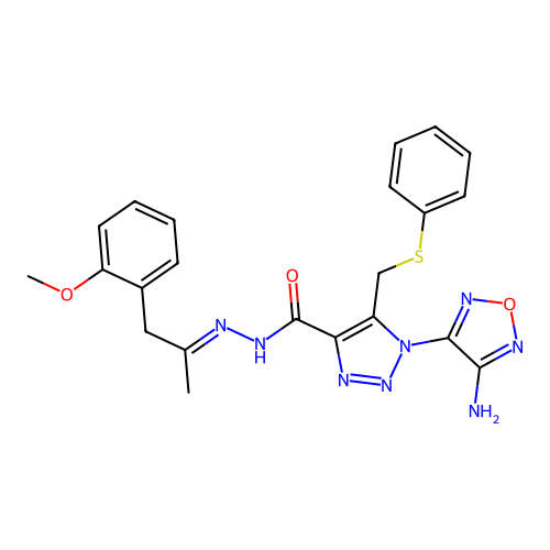 C22H22N8O3S structure