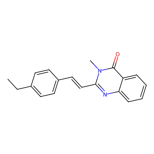 2-[(E)-2-(4-ethylphenyl)ethenyl]-3-methylquinazolin-4(3H)-one structure