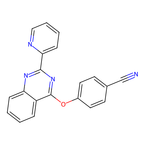 4-((2-(Pyridin-2-yl)quinazolin-4-yl)oxy)benzonitrile structure