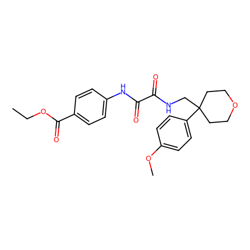 Ethyl 4-[[[4-(4-methoxyphenyl)oxan-4-yl]methylcarbamoylformyl]amino]benzoate structure