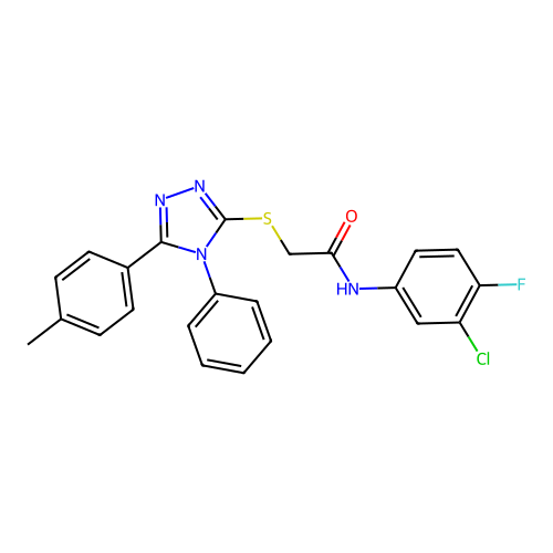 C23H18ClFN4OS structure