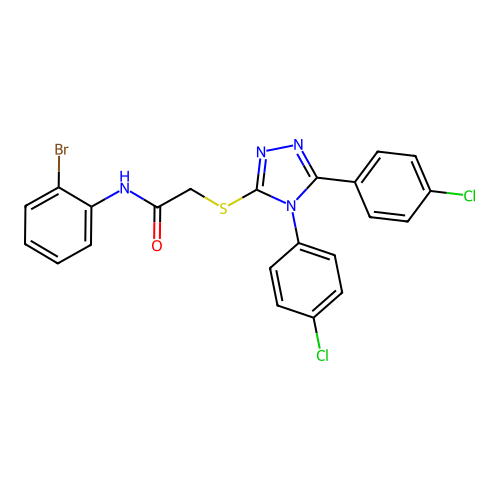 C22H15BrCl2N4OS structure