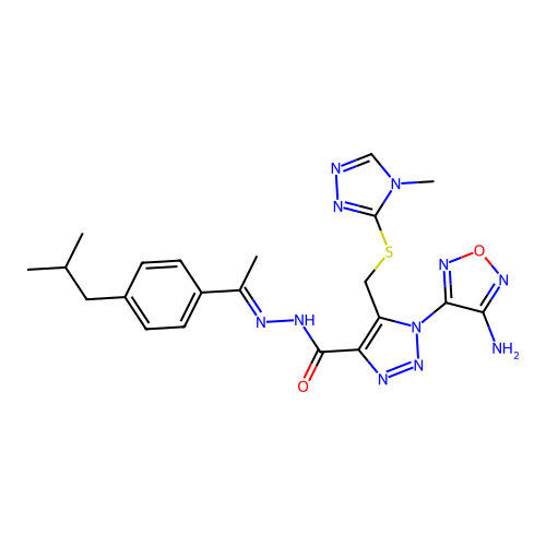 C21H25N11O2S structure