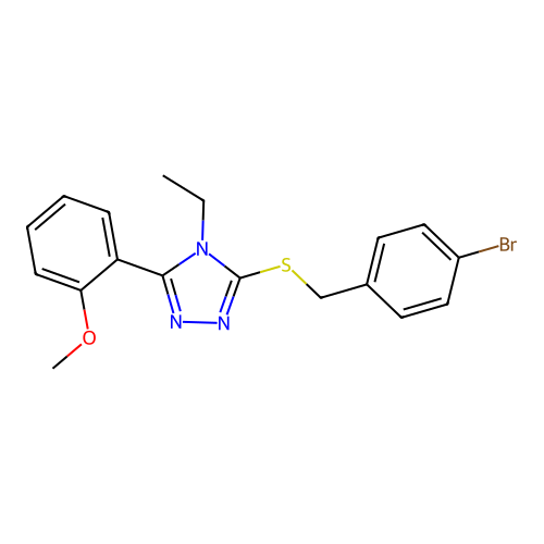 3-[(4-bromobenzyl)sulfanyl]-4-ethyl-5-(2-methoxyphenyl)-4H-1,2,4-triazole structure