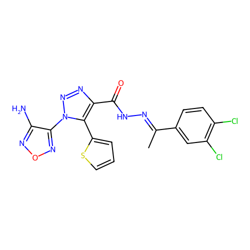 C17H12Cl2N8O2S structure