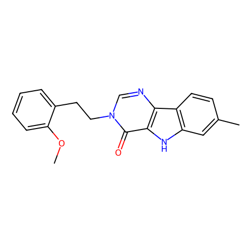 3-[2-(2-methoxyphenyl)ethyl]-7-methyl-3,5-dihydro-4H-pyrimido[5,4-b]indol-4-one structure