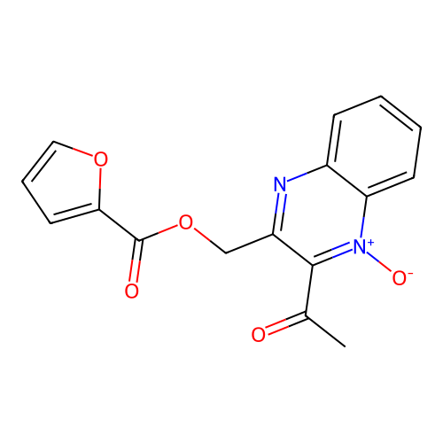 (3-Acetyl-4-oxidoquinoxalin-4-ium-2-yl)methyl furan-2-carboxylate structure