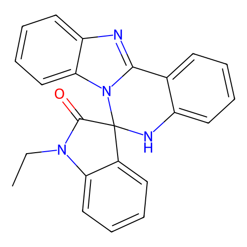 1'-ethyl-5H-spiro[benzimidazo[1,2-c]quinazoline-6,3'-indol]-2'(1'H)-one structure