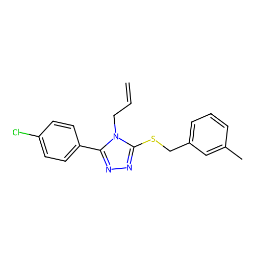 5-(4-Chlorophenyl)-3-[(3-methylphenyl)methylthio]-4-prop-2-enyl-1,2,4-triazole structure
