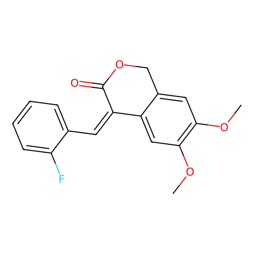 4-(2-Fluorobenzylidene)-6,7-dimethoxyisochroman-3-one structure
