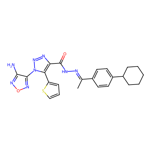 C23H24N8O2S structure