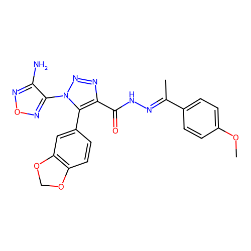 C21H18N8O5 structure