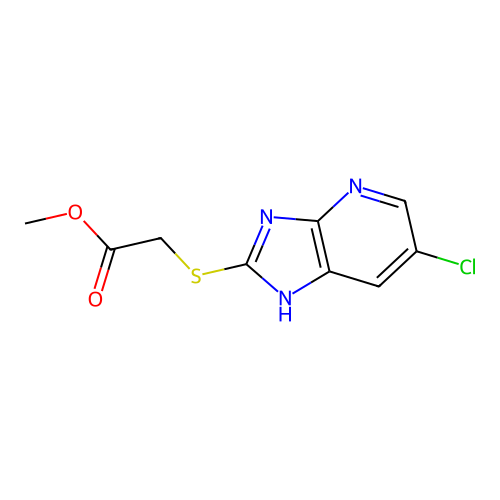 methyl [(6-chloro-1H-imidazo[4,5-b]pyridin-2-yl)sulfanyl]acetate structure
