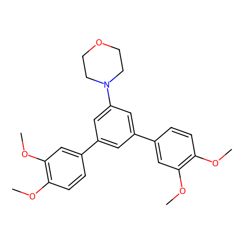 4-(3,3'',4,4''-Tetramethoxy-[1,1':3',1''-terphenyl]-5'-yl)morpholine structure